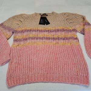 Vero Moda Pinar Striped Puff-Sleeved Sweater in XL